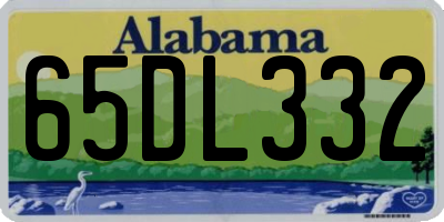 AL license plate 65DL332