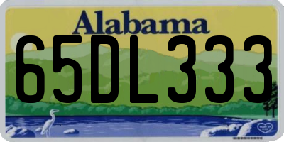 AL license plate 65DL333