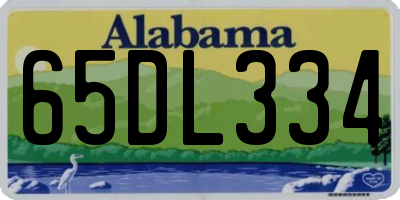 AL license plate 65DL334
