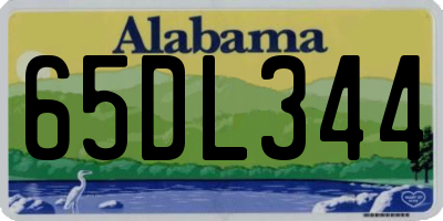 AL license plate 65DL344