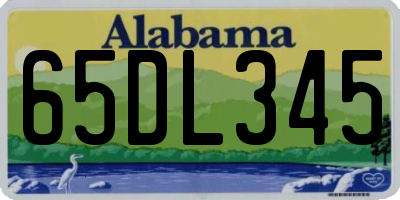 AL license plate 65DL345