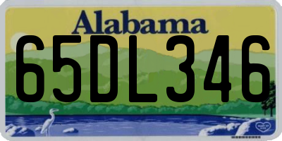 AL license plate 65DL346