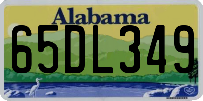 AL license plate 65DL349