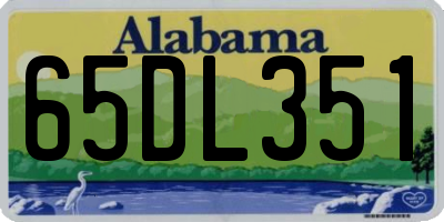 AL license plate 65DL351