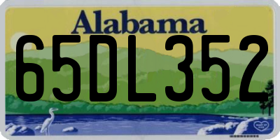 AL license plate 65DL352