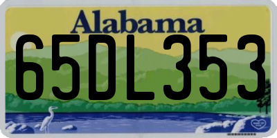 AL license plate 65DL353