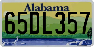 AL license plate 65DL357