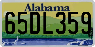 AL license plate 65DL359