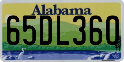 AL license plate 65DL360