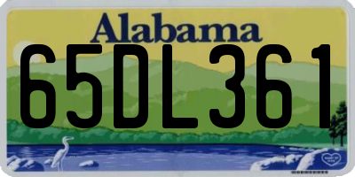 AL license plate 65DL361