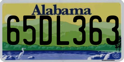 AL license plate 65DL363