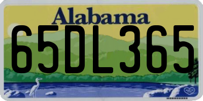 AL license plate 65DL365