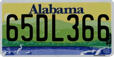 AL license plate 65DL366