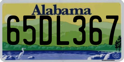 AL license plate 65DL367