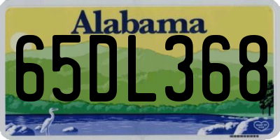 AL license plate 65DL368