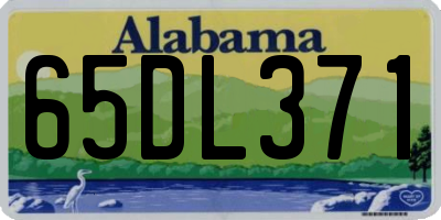 AL license plate 65DL371