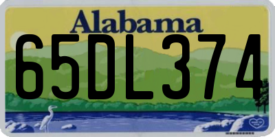 AL license plate 65DL374