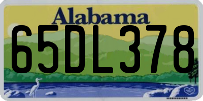 AL license plate 65DL378