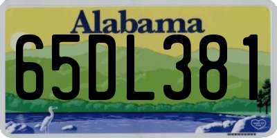 AL license plate 65DL381
