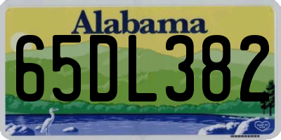 AL license plate 65DL382