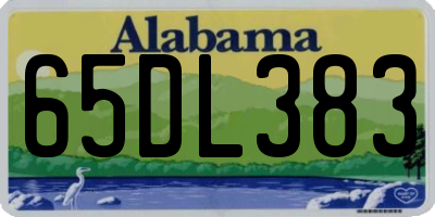 AL license plate 65DL383