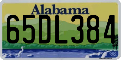 AL license plate 65DL384