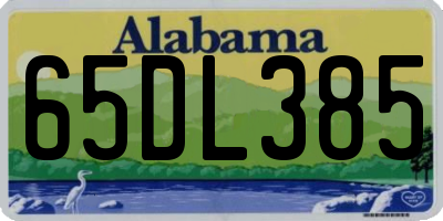 AL license plate 65DL385