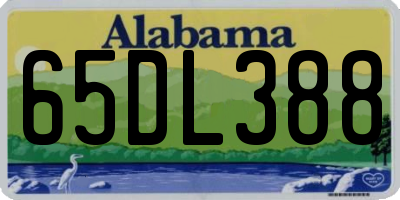 AL license plate 65DL388