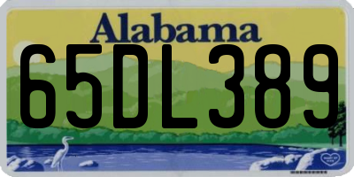AL license plate 65DL389
