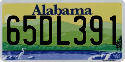 AL license plate 65DL391
