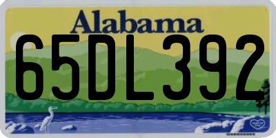 AL license plate 65DL392