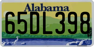 AL license plate 65DL398