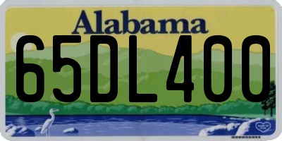 AL license plate 65DL400