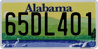 AL license plate 65DL401