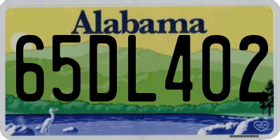 AL license plate 65DL402