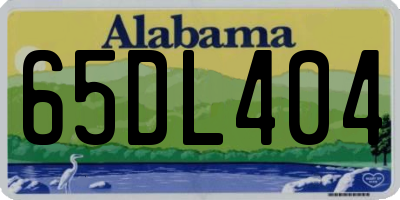 AL license plate 65DL404