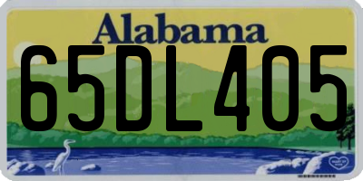 AL license plate 65DL405