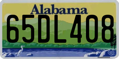 AL license plate 65DL408