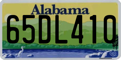 AL license plate 65DL410