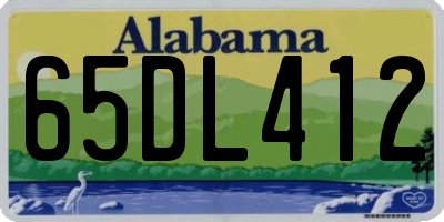 AL license plate 65DL412