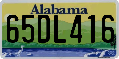 AL license plate 65DL416