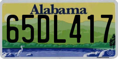 AL license plate 65DL417