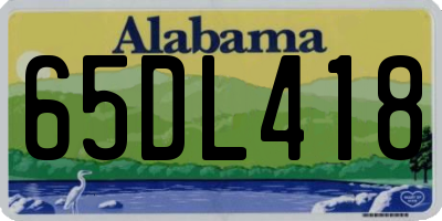 AL license plate 65DL418