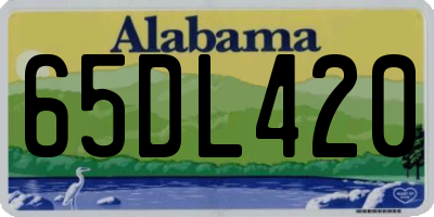 AL license plate 65DL420