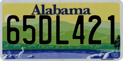 AL license plate 65DL421