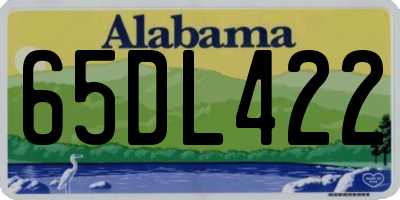 AL license plate 65DL422