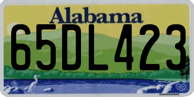 AL license plate 65DL423