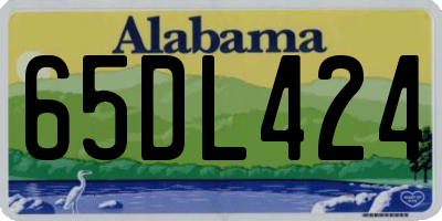 AL license plate 65DL424