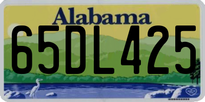 AL license plate 65DL425
