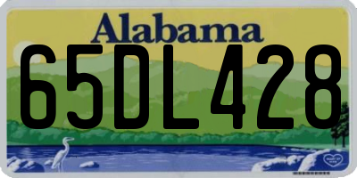 AL license plate 65DL428
